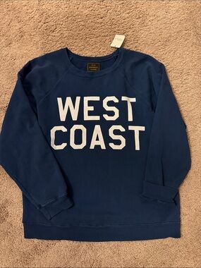 Free people West Coast Navy Crewneck Sweater